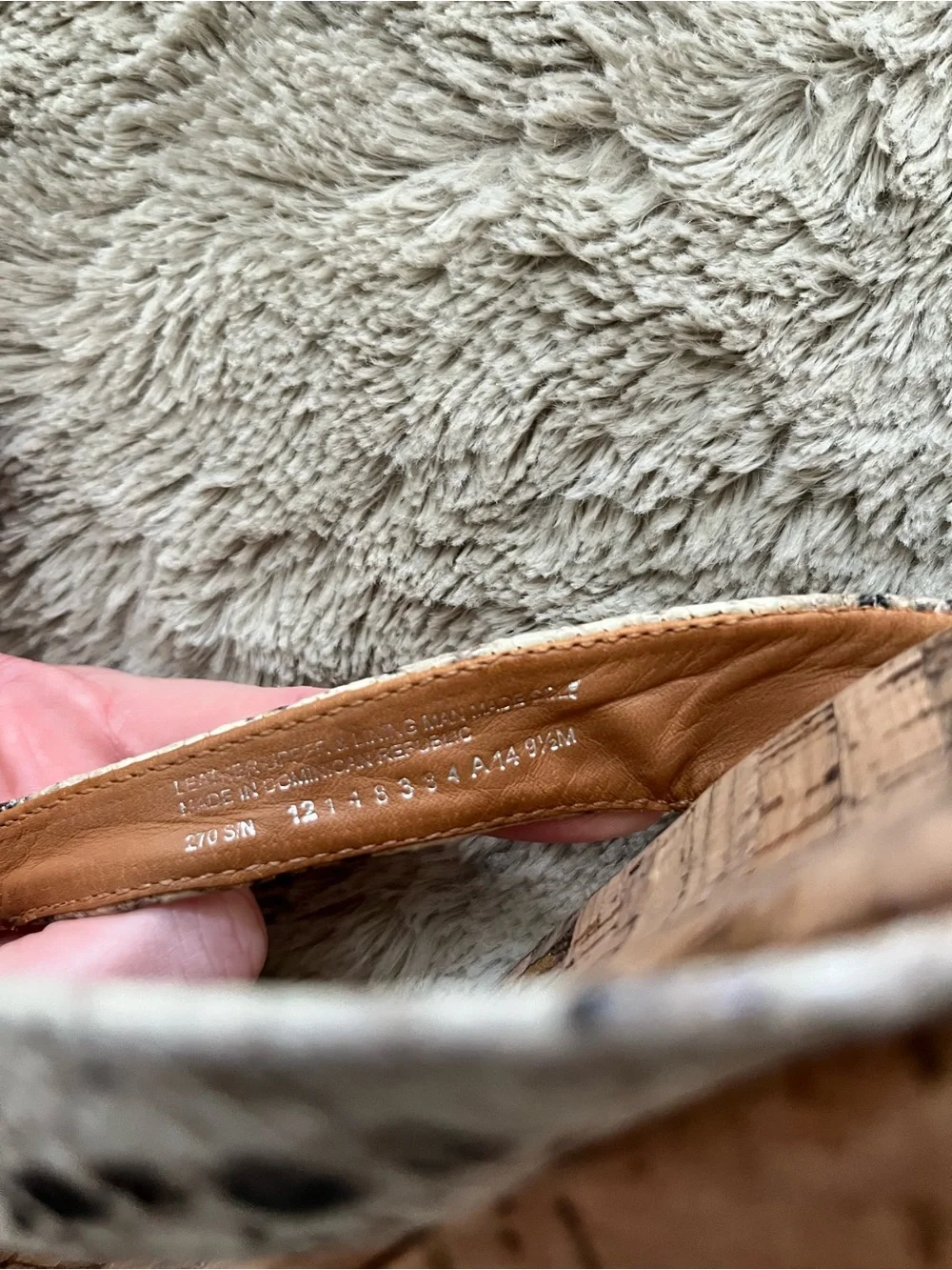 Tory Burch Suzy Cork Leather Thong Sandals with Snake-Print Straps and Gold Logo